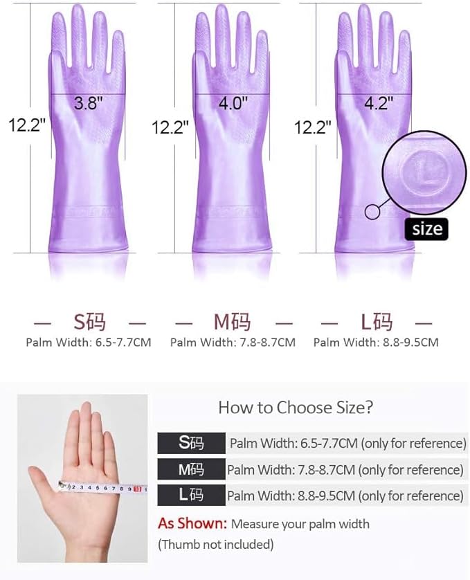 Alimat PluS 4PCS Reusable Cleaning Gloves Latex Free, Dishwashing Gloves - Image 2