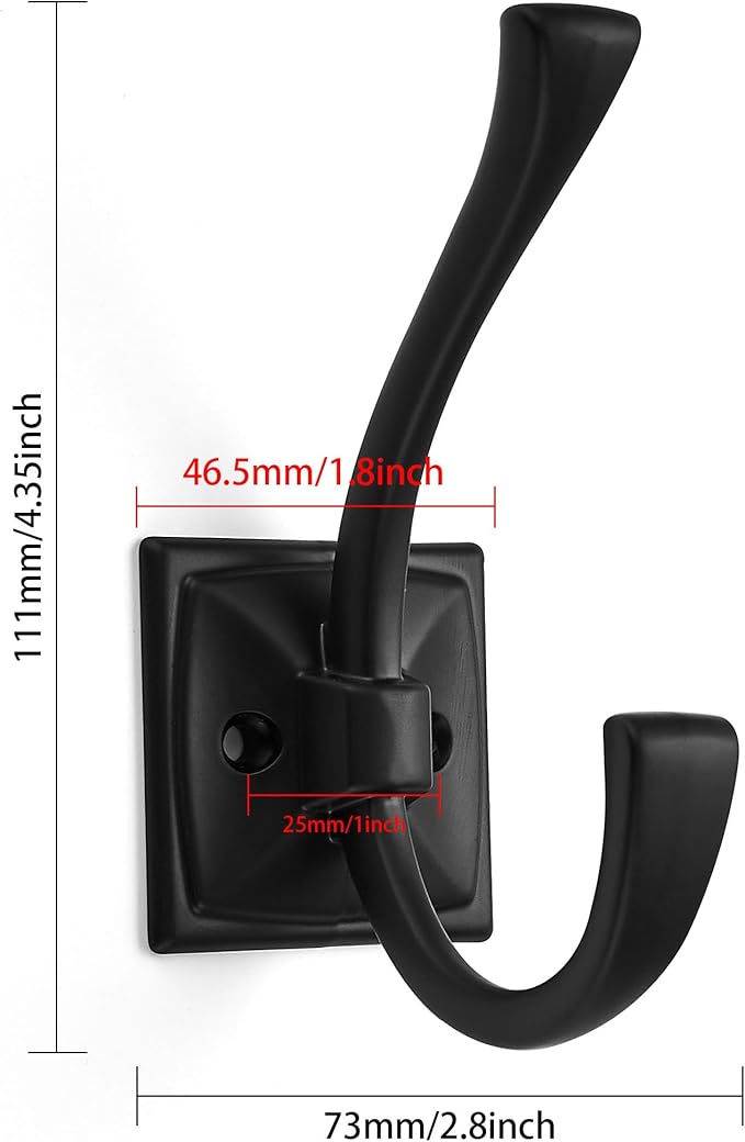 khtumeware Wall Hooks, 10 Pack Coat Hooks Hardware Towel Hooks - Image 6