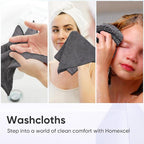 HOMEXCEL Microfiber Washcloths 24 Pack, Highly Absorbent and Soft Face Towel - Image 5