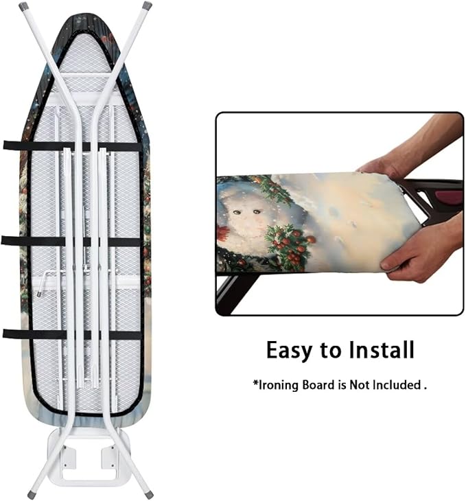 ZDCUSTOM Christmas Night Snowman Ironing Board Cover 13x52 Inch, Scorch & - Image 4