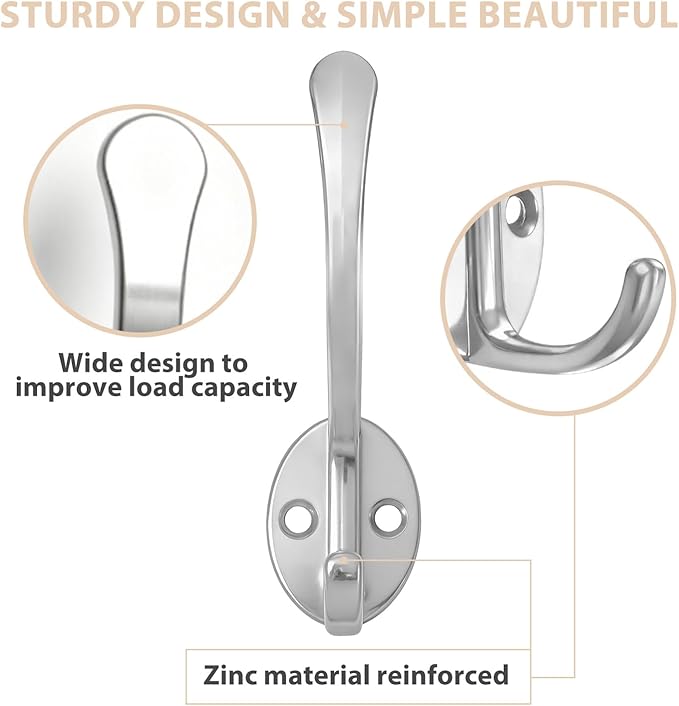 10 Pack Coat Hooks Wall Mounted - Image 4
