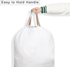 Cotton Canvas Laundry Bag with Handles & Drawstring Straps, Heavy Duty Extra - Image 2