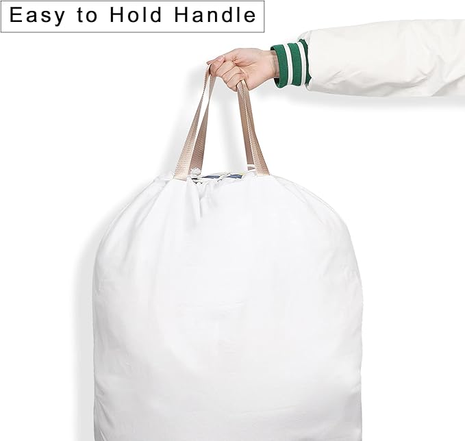 Cotton Canvas Laundry Bag with Handles & Drawstring Straps, Heavy Duty Extra - Image 2