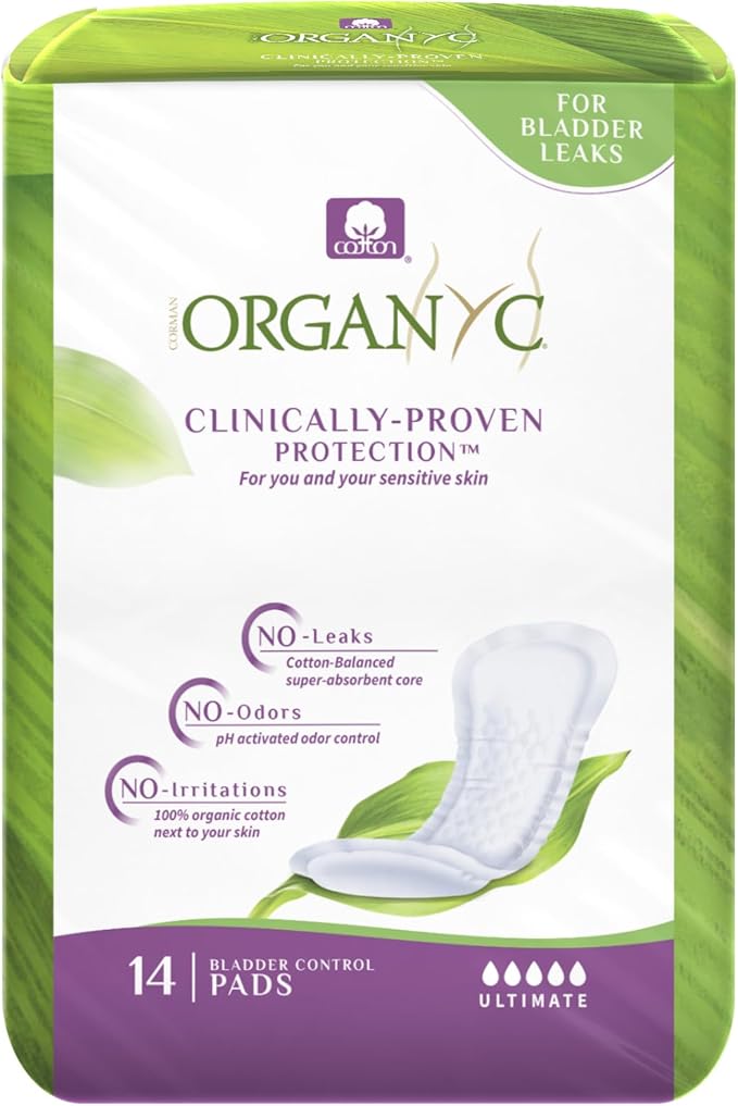 Organyc – 100% Organic Cotton Inside and Out Light Incontinence Pads by Organyc