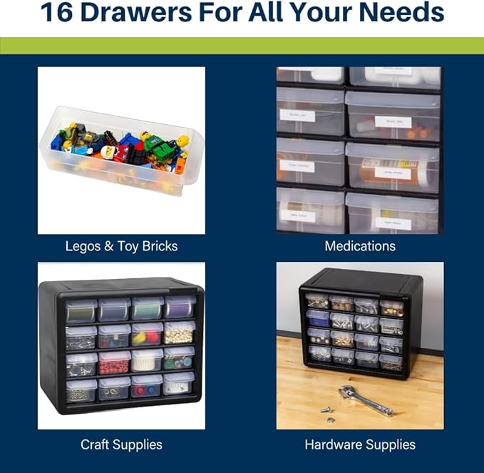 Akro-Mils 16-Drawer Plastic Cabinet - Image 5