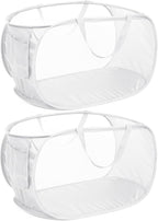 Strong Mesh Pop Up Laundry Basket, Collapsible Laundry Hamper by Bemkoo