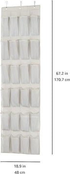 Amazon Basics 24 Medium Mesh Pocket Over-the-Door Hanging Shoe Organizer - Image 7