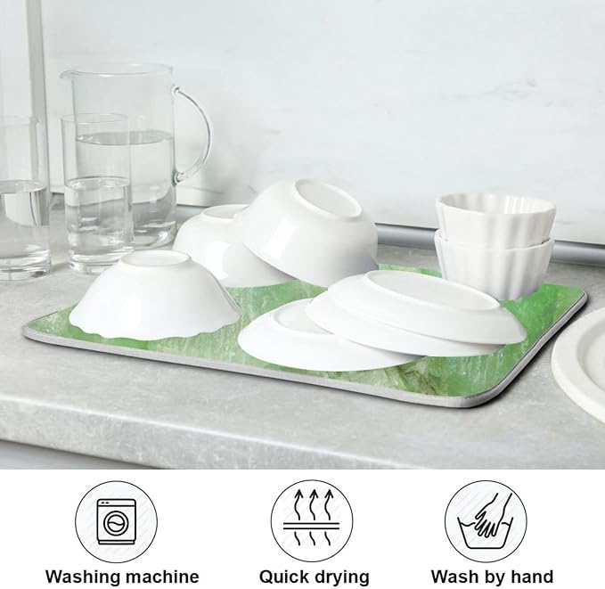 Super Absorbent Dish Drying Mat, Microfiber Fast-Drying Dish Mat, Kitchen Dish - Image 7