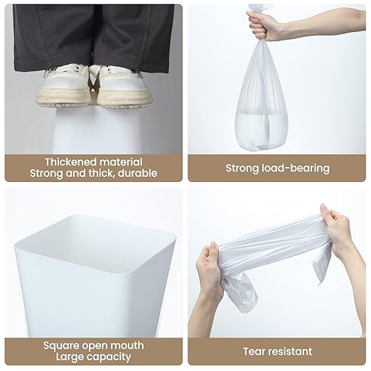Eccliy 6 Pack Small Trash Cans for Bathroom Plastic Trash Can - Image 3