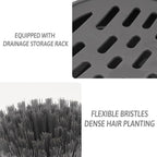 Kitchen Brush with Holder and Soap Dispensing Palm Brush Storage Set - Image 2