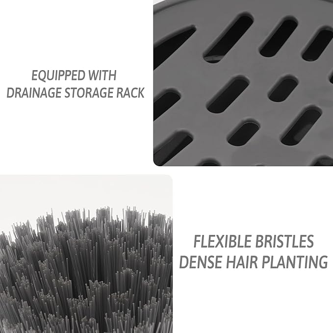 Kitchen Brush with Holder and Soap Dispensing Palm Brush Storage Set - Image 2