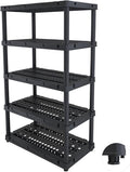 Plastic Storage Shelves, Plastic Heavy Duty Shelves 16.93" D x 35.43" W x 72.44" H,5-Tier Garage Storage Shelving, Shelving Units and Storage by Unknown