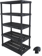 Plastic Storage Shelves, Plastic Heavy Duty Shelves 16.93" D x 35.43" W x 72.44" H,5-Tier Garage Storage Shelving, Shelving Units and Storage by Unknown
