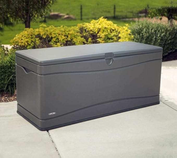 LIFETIME 60298 Heavy Duty Outdoor Storage Deck Box, 130 Gallon, Gray - Image 2