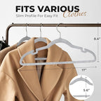 30 Pack Velvet Hanger for Shirt Pants Dresses Skirts Suits Jackets - Image 3