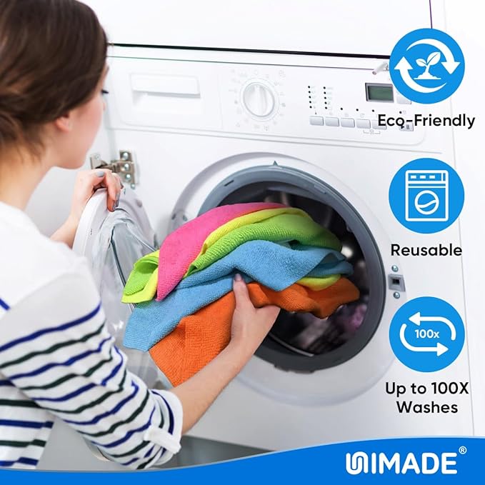 Microfiber Cleaning Cloth, 150PK Reusable Shop Rags Bulk Microfiber Cleansing - Image 6