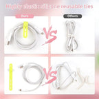 Oligei 25 Pcs Silicone Cable Ties, Cable Ties Reusable, High Elasticity Cord - Image 4