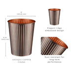 Monarch Abode Metal Bathroom Trash Can – Waste Basket - Image 2