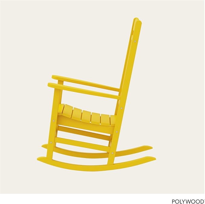 POLYWOOD R100LE Presidential Outdoor Rocking Chair, Lemon - Image 5