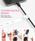 25Pack Silicone Cable Ties, Reusable Cord Organizer - Image 5