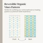 Modern Threads Organic Vines 6-Piece 100% Cotton Towel Set – Yarn Dyed Jacquard - Image 6