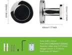 TUNNY 5 Pack Round Towel Hooks-Chrome Modern Coat Hooks Utility Shower Towel - Image 2