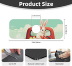 Kitchen Sink Splash Guard Faucet Mat Easter Bunny Rabbits 15"x5.5", Diatom Mat - Image 2