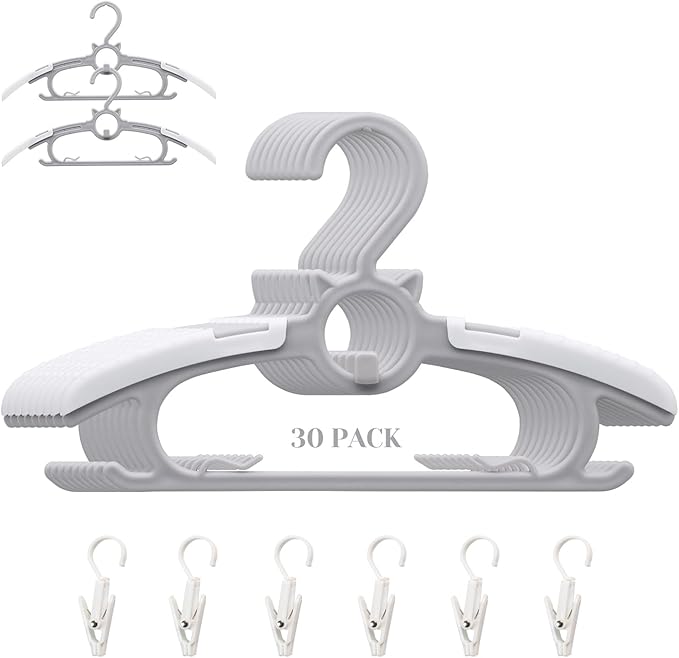 Baby Nursery Closet Hangers, Ultra Thin Non-Slip and Extendable Laundry Infant by Gencuoir