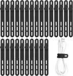 Oligei 25 Pcs Silicone Cable Ties, Cable Ties Reusable, High Elasticity Cord by Oligei