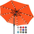 ABCCANOPY Durable Solar Led Patio Umbrellas with 32LED Lights 9FT (Orange) by ABCCANOPY