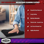AIDEA Microfiber Cleaning Cloth Black 10PK, Microfiber Towels - Image 3