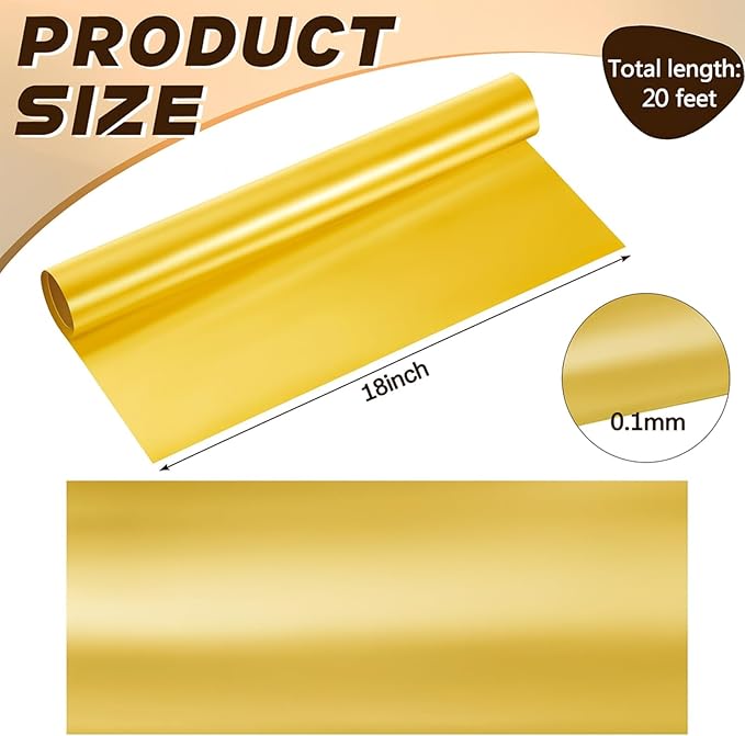 Yaocom 1 Roll Aluminum Metal Crafts DIY Foil 18 Inch x 20 ft x 0.1 mm Thick - Image 2