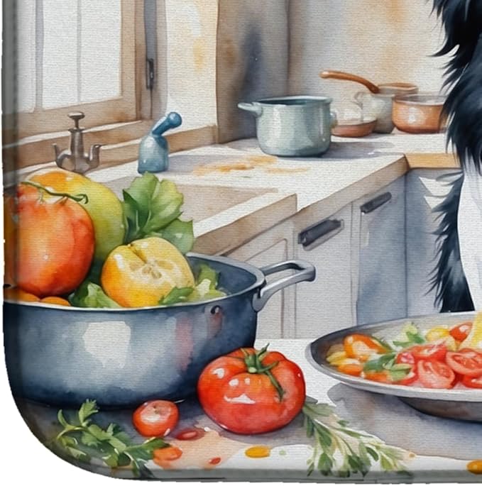 Caroline's Treasures DAC6212DDM Border Collie The Chef Dish Drying Mat - Image 4