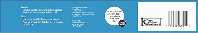 Amazon Basics Heavy Duty Aluminum Foil, 125 Sq Ft - Image 3