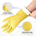 Rubber gloves for dishwashing 4 Pairs, Kitchen gloves for dish cleaning gloves - Image 2