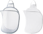 Pop-up Hanging Laundry Hamper Small Mesh Laundry Basket 2 Pack Foldable Hamper - Image 2