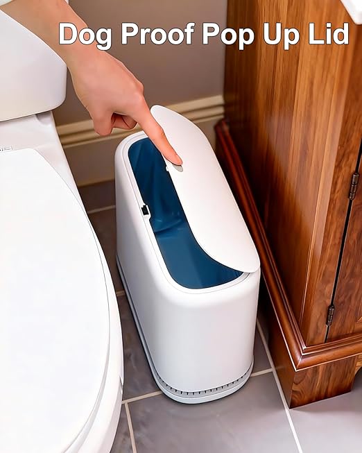 3 Gallon Slim Small Bathroom Trash Can - Image 3