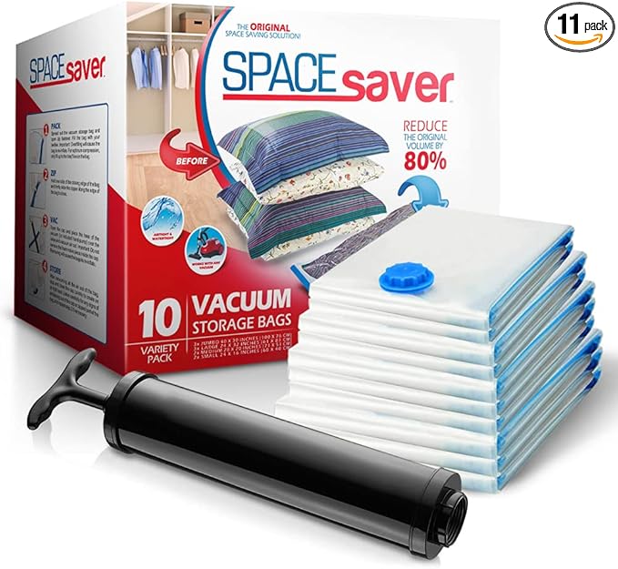 10-Pack Variety Vacuum Storage Bags by Spacesaver