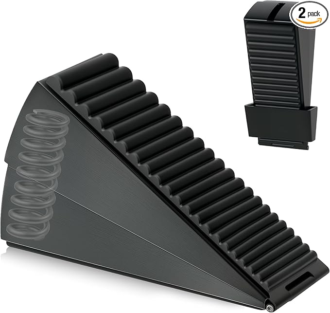 Heavy Duty Large Door Stoppers, Adjustable Spring Loaded Tall Doorstop Jammer by HAIMST
