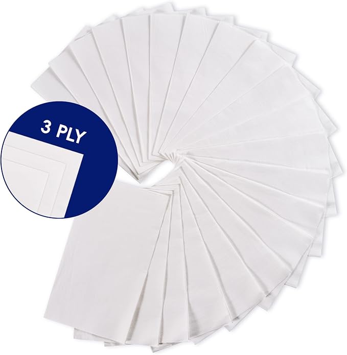 200 Pack Paper Napkins Disposable Guest Towels, Absorbent Paper Hand Towels - Image 6