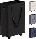 Slim Rolling Laundry Basket, Slim Laundry Hamper by TECHMILLY
