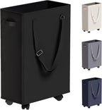 Slim Rolling Laundry Basket, Slim Laundry Hamper by TECHMILLY