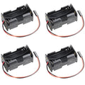 4 Cell 6V AA Battery Holder Case Cover Storage Box w/ 2P FUT J Plug Connector by DIYmalls