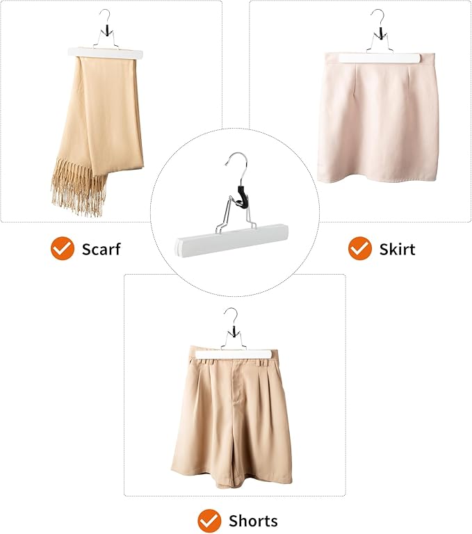 Amazon Basics Wooden Pants Hangers - Image 3