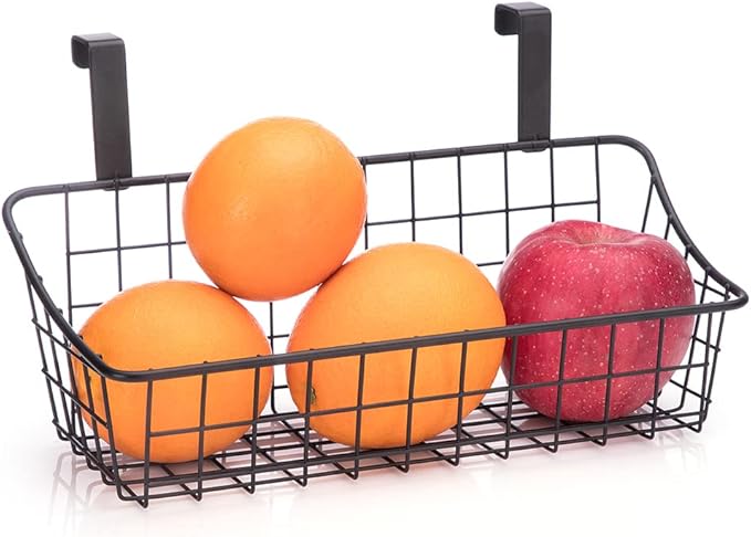 LeleCAT Basket with hook Grid Storage Basket, Hang it behind a door or on a by HomeSpaceStorageBasket
