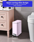 JM.YIPENG Bathroom Rubbish Bin, 5 Litre Cosmetic Bin, Small Waste Bin - Image 3