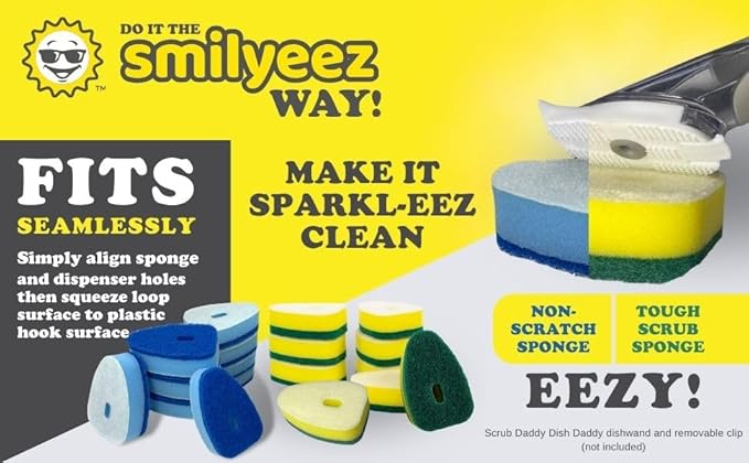 Smilyeez Green Heavy Duty Scrubbing Sponge Refill - Image 3