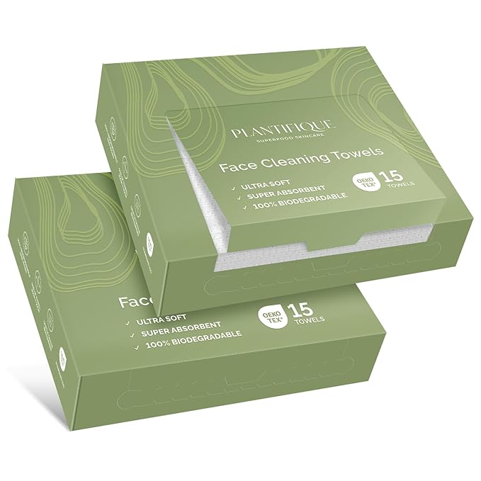 PLANTIFIQUE Disposable Face Towels XL 10"x12" by Plantifique