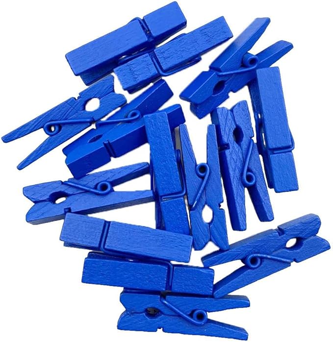 100pcs 35mm Natural Wooden Clips Photo Clips Clothespin DIY Wedding Party by Unknown