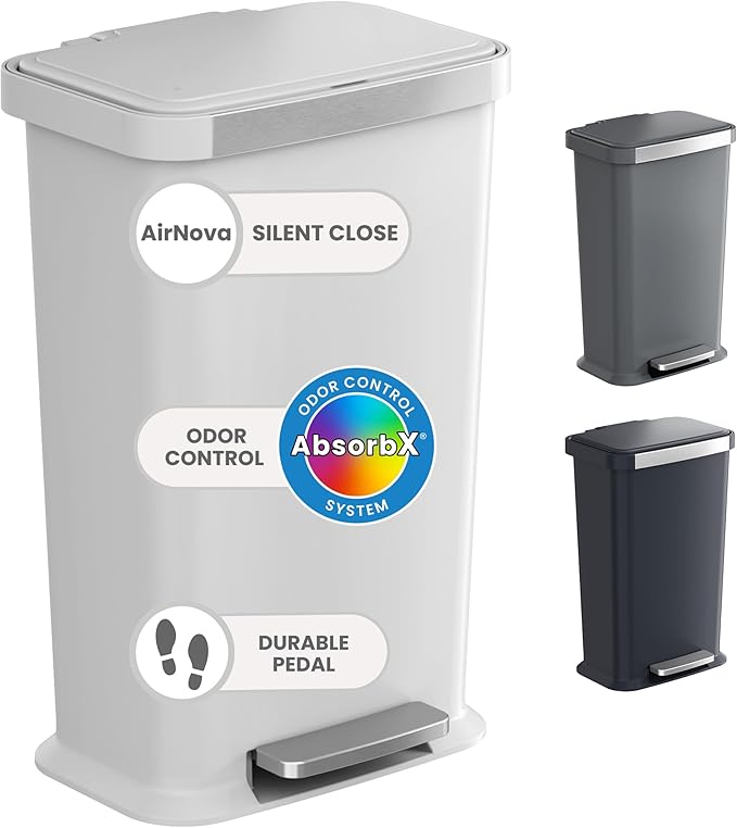 iTouchless SoftStep 13.2 Gal / 50L Step Pedal Kitchen Trash Can by iTouchless